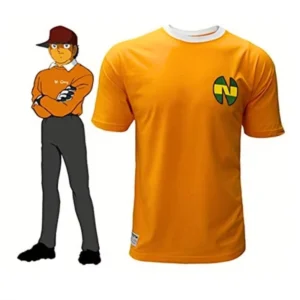 Captain Tsubasa Nankatsu School Soccer Jersey Benji Price T-Shirt Ozora Tsubasa Cosplay Orange Football Shirt